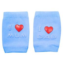 Detské nákolenníky New Baby s ABS I Love Mum and Dad modré - Modrá