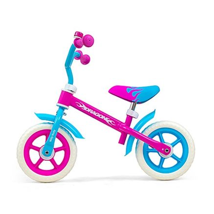 Detské odrážadlo bicykel Milly Mally Dragon Candy - Ružová