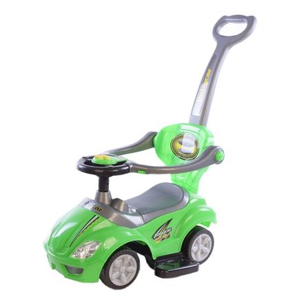 Detské odrážadlo s vodiacou tyčou 3v1 Baby Mix Mega Car zelené - Zelená