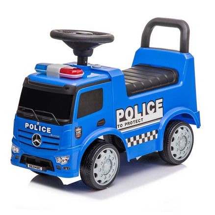 Detské odrážadlo so zvukom Mercedes Baby Mix POLICE modré - Modrá