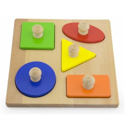 Detské vkladacie puzzle pečiatky Viga Tvary - Multicolor
