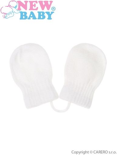 Detské zimné rukavičky New Baby bielé - Biela
