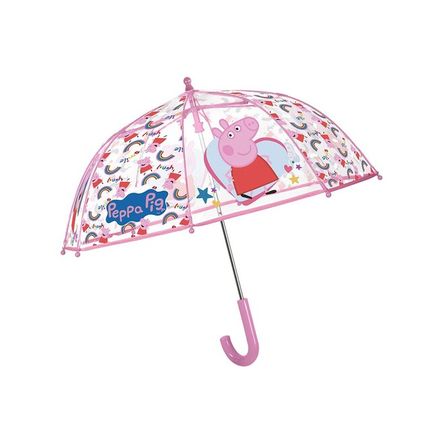 Detský dáždnik Perletti Peppa Pig transparent - Transparentná