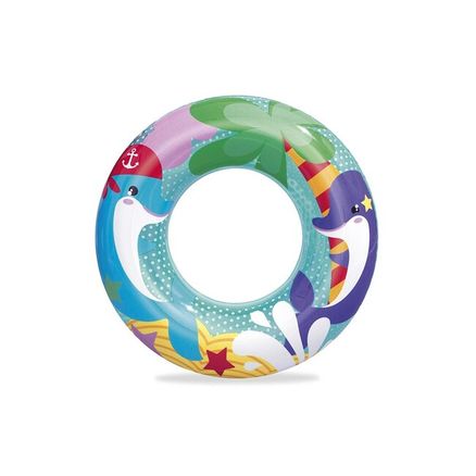 Detský nafukovací kruh Bestway 51cm Delfíny - Multicolor