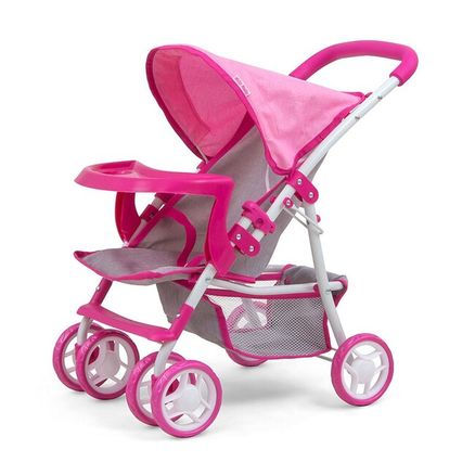 Detský športový kočík pre bábiky Milly Mally Kate Prestige Pink - Ružová