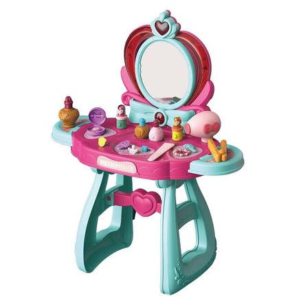 Detský toaletný stolík s hudbou BABY MIX - Ružová