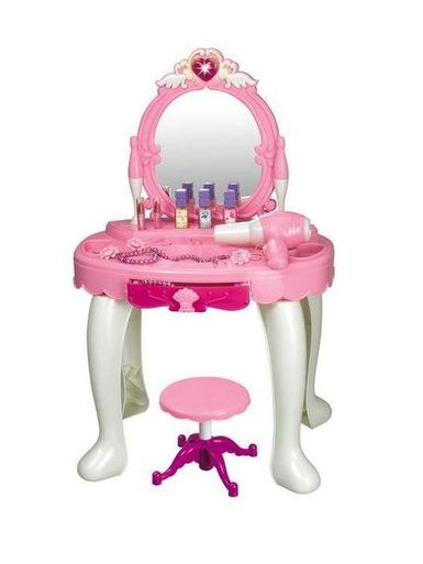 Detský toaletný stolík so stoličkou Baby Mix - Ružová