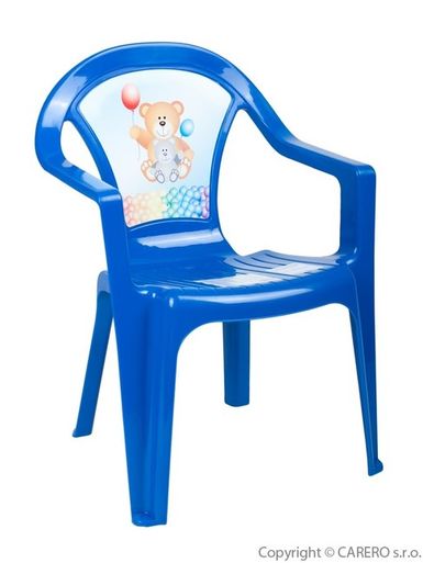 Detský záhradný nábytok - Plastová stolička - Modrá