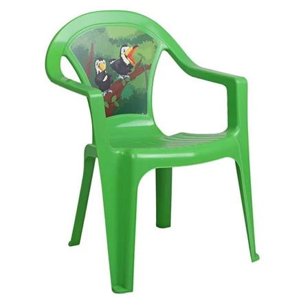 Detský záhradný nábytok - Plastová stolička - Zelená