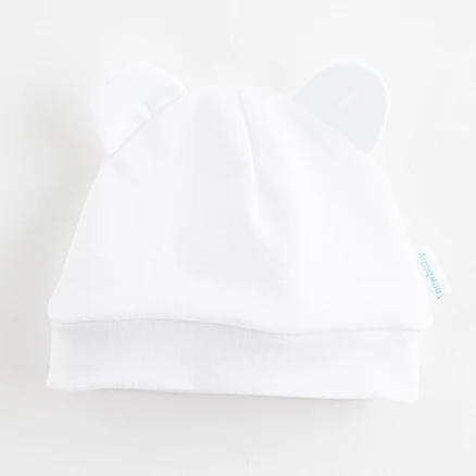 Dojčenská bavlnená čiapočka New Baby Kids - Biela