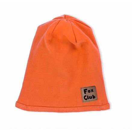 Dojčenská bavlnená čiapočka Nicol Fox Club - Oranžová