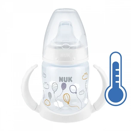 Dojčenská fľaša na učenie NUK s kontrolou teploty 150 ml - Biela