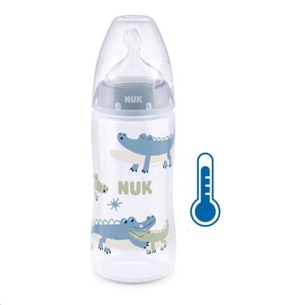 Dojčenská fľaša NUK FC+Temperature Control 300 ml BOX-Flow Control cumlík blue - Modrá