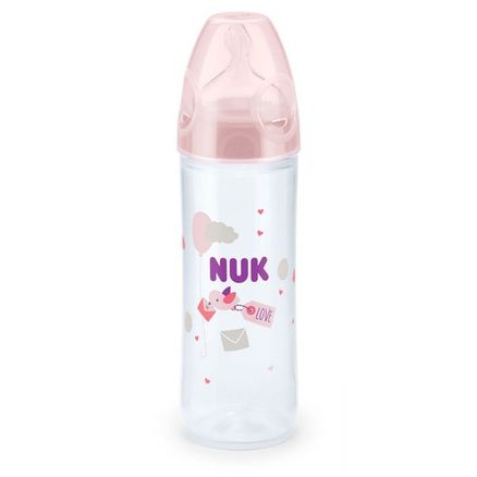 Dojčenská fľaša NUK LOVE 250 ml, 6-18 m - Ružová