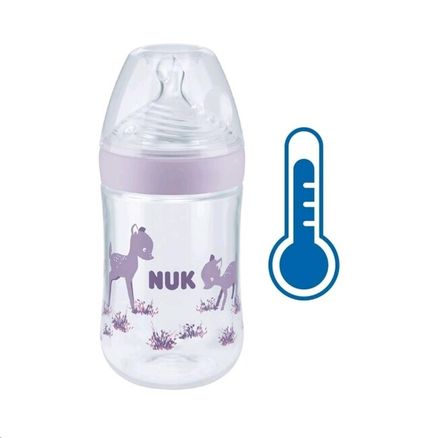 Dojčenská fľaša NUK Nature Sense s kontrolou teploty 260 ml - Fialová