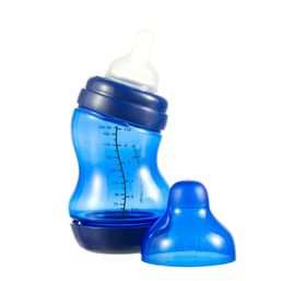 Dojčenská S-fľaška Difrax antikoliková široká tmavomodrá 200 ml