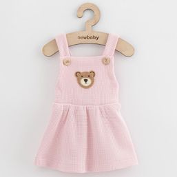 Dojčenská sukienka na traky New Baby Luxury clothing Laura - Ružová