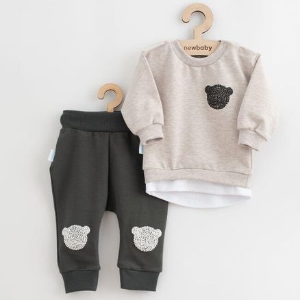 Dojčenská súprava tričko a tepláčky New Baby Brave Bear ABS - Béžová