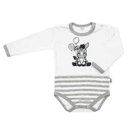 Dojčenské bavlnené body New Baby Zebra exclusive - Biela