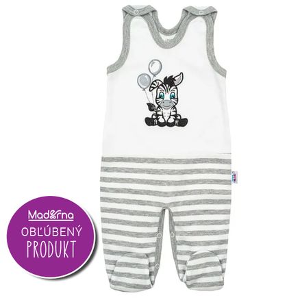 Dojčenské bavlnené dupačky New Baby Zebra exclusive - Biela