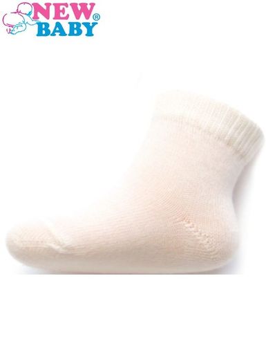 Dojčenské bavlnené ponožky New Baby biele - Biela