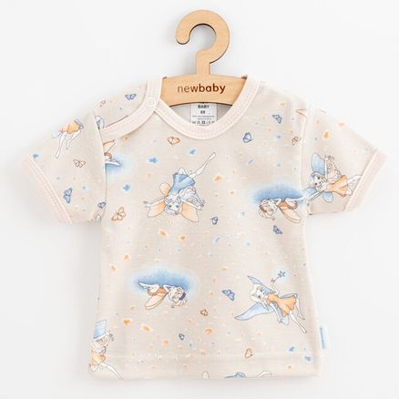 Dojčenské bavlnené tričko s krátkym rukávom New Baby Víla - Podľa obrázku