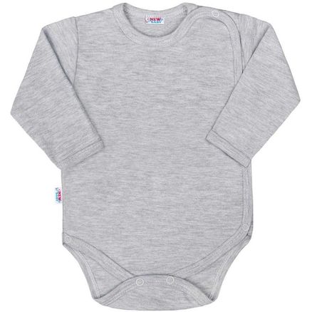 Dojčenské body celorozopínacie New Baby Classic II sivé - Sivá