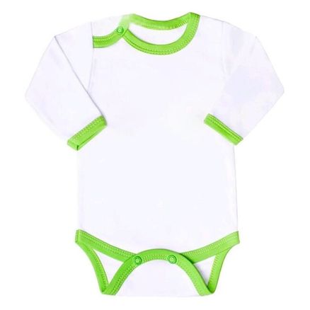 Dojčenské body New Baby so zeleným lemom - Zelená