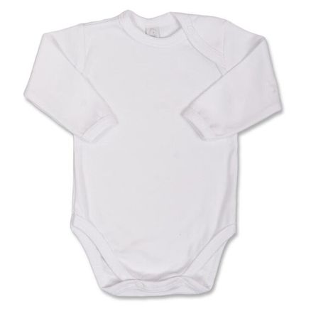 Dojčenské body s dlhým rukávom Bobas Fashion biele - Biela