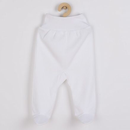 Dojčenské polodupačky New Baby Stripes biele - Biela
