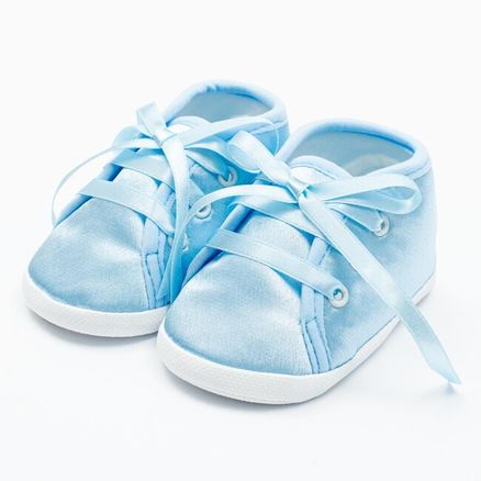 Dojčenské saténové capačky New Baby modrá 12-18 m - Modrá