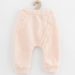 Dojčenské semiškové tepláky New Baby Suede clothes svetlo - Ružová