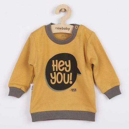 Dojčenské tričko New Baby With Love horčicové - Žltá