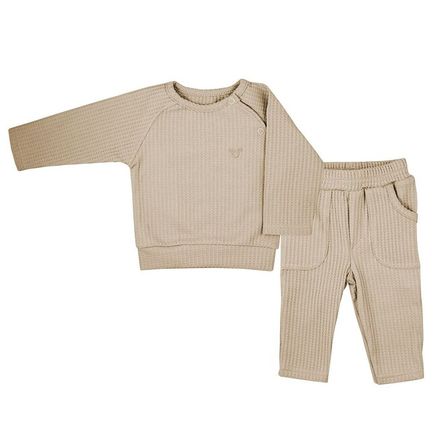 Dojčenské tričko s dlhým rukávom a tepláčky Koala Bello beige - Béžová