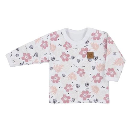 Dojčenské tričko s dlhým rukávom Koala Flowers - Ružová