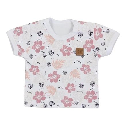 Dojčenské tričko s krátkym rukávom Koala Flowers - Ružová
