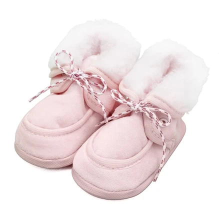 Dojčenské zimné capačky New Baby ružové 0-3 m - Ružová