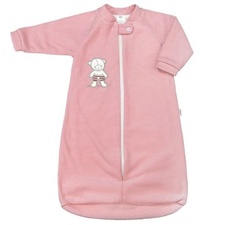 Dojčenský froté spací vak New Baby medvedík ružový - Ružová