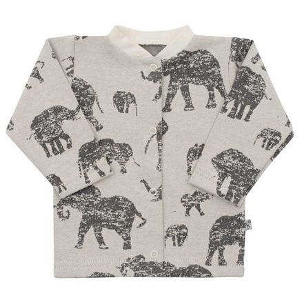 Dojčenský kabátik Baby Service Slony sivý - Sivá