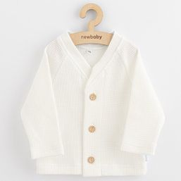 Dojčenský kabátik na gombíky New Baby Luxury clothing Oliver biely - Biela