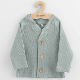 Dojčenský kabátik na gombíky New Baby Luxury clothing Oliver sivý - Sivá