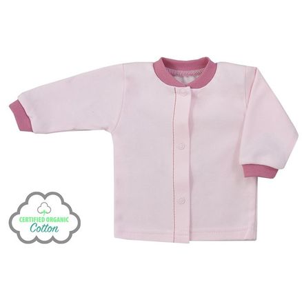 Dojčenský kabátik z organickej bavlny Koala Lesný Priateľ ružový - Ružová