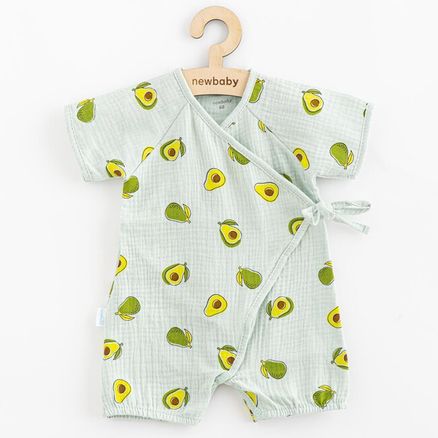 Dojčenský letný mušelínový overal New Baby Avocado - Zelená