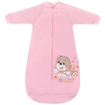 Dojčenský spací vak New Baby psík ružový - Ružová