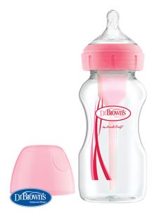 DR.BROWN'S Fľaša antikolik Options+ široké hrdlo 270 ml plast ružová