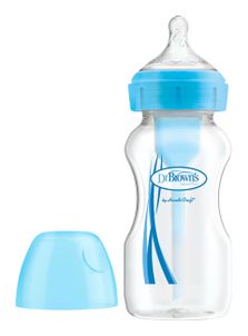 DR.BROWN'S Fľaša antikolik Options+ široké hrdlo 2x270 ml plast modrá