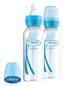 DR.BROWN'S Fľaša antikolik Options+ úzka 2x250 ml plast modrá