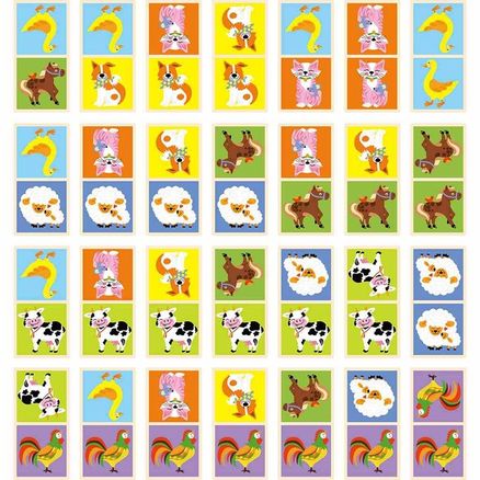 Drevená hra Domino pre deti Viga - Multicolor