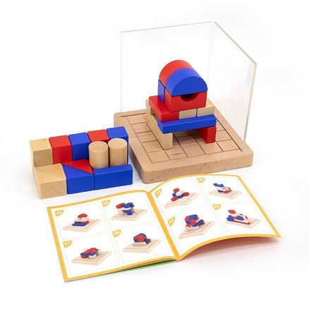 Drevená hra Viga Stavebné bloky 3D - Multicolor