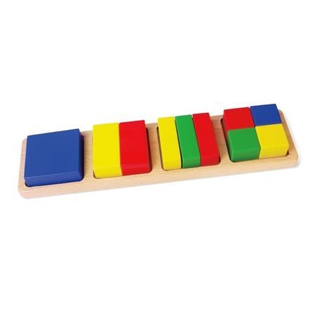 Drevené kocky pre deti Viga zlomky - Multicolor